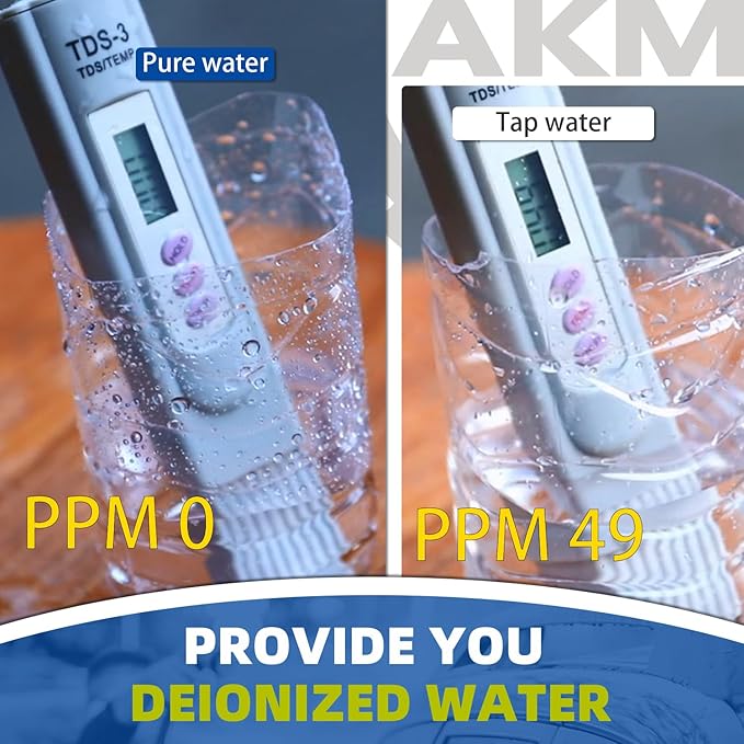 AKM Spotless Water System for car wash,Pre-Filled with DI Resin, DI Water System,Garden Hose Quick Connector, Deionized Water System for RV, Vehicles, Motorcycles, Bikes, Boats, Planes,No Spots
