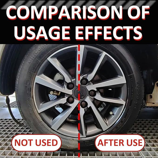 Mecarsee Premium Wheel & Tire Shine Spray - Professional All in One Car Wash Cleaning Wax - Long-Lasting Tire Coating Protection, UV Protection - 16 Oz Bottle