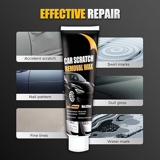 Scratch Remover for Vehicles, 2026 New Car Scratch Repair Paste Car Scratch Remover Car Polishing Wax Scratchs Remover with Wipe and Sponge Cars Paint Scratchs Repair Kit for Deep Scratches (3)