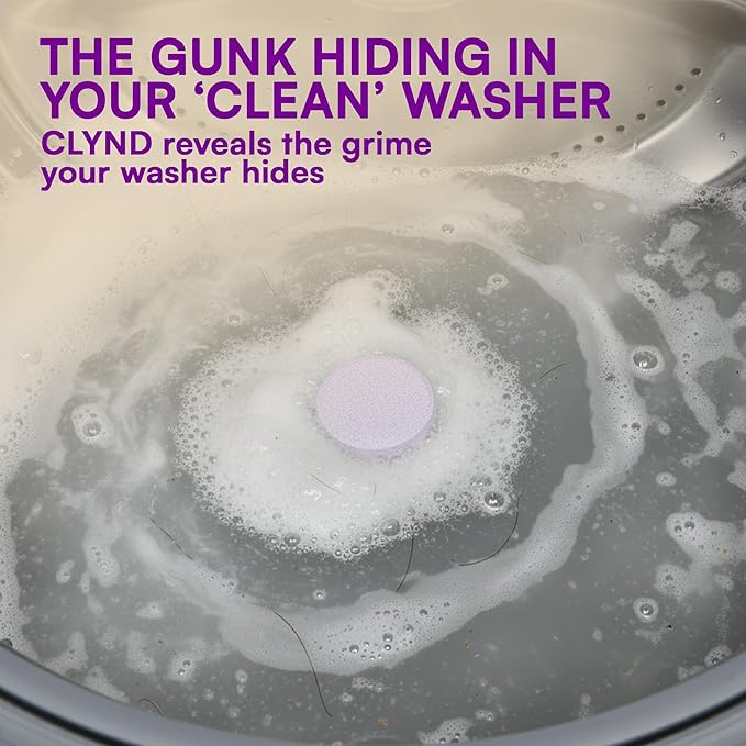 CLYND Washing Machine Cleaner Tablets 24 Pack for HE Front Load, Top Load Washing Machine Cleaning Tablets Descaler and Deodorizer, Formulated for Pet Owners, 1 Year Supply Laundry Washer Cleaner