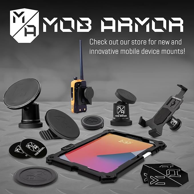 Mob Armor MobNetic Maxx MS - MagSafe Compatible Car Phone Mount w/ 90º Tilt, 360º Rotation & Durable Aluminum Build, Magnetic Holder for iPhone & Android Devices, USA Assembled - Pink