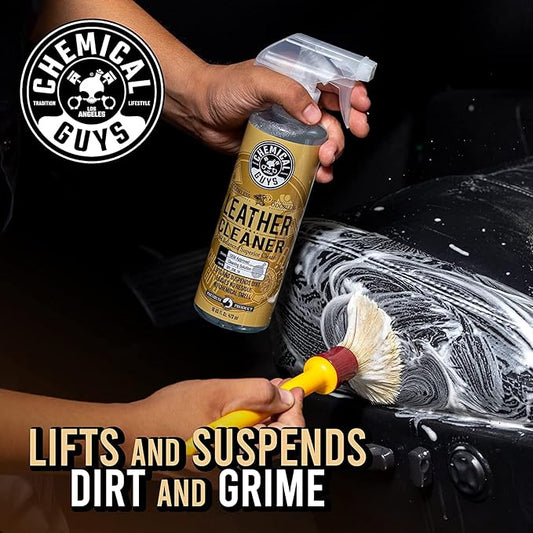 Chemical Guys SPI1091601 Leather Cleaner and Conditioner Leather & Interior Care Bundle + SPI22016 Total Interior Cleaner & Protectant, Safe for Cars, Home, Office, & More (16 fl oz) 3 Items