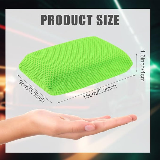 4 PCS Bug Scrubber Sponge Car, Bug Remover Wash Sponge,Car Cleaning Sponge for Bugs, Tar, Grime - Paint-Safe, Reusable Wash Sponges Kit(Green)