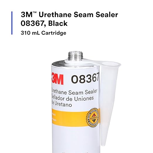 3M Urethane Seam Sealer, 08367, Black Color, High Solids, Permanently Flexible, 310 mL/10.5 fl oz Cartridge