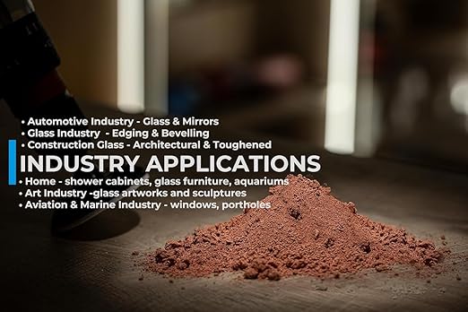 GLASS POLISH Cerium Oxide High-Grade 8.8oz (250g) Professional Glass Polishing Powder – 85% Pure, Enhanced Performance with 3.5 Micron Particle Size