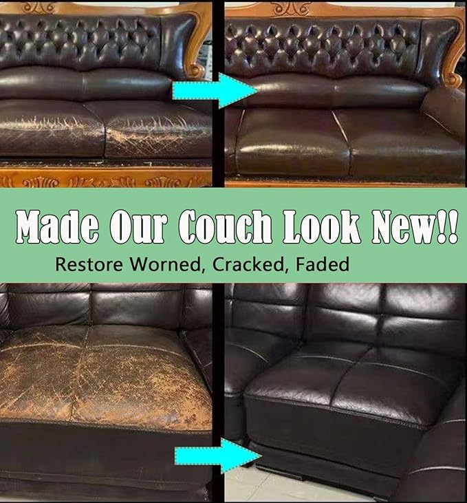 UP22YOU Leather Recoloring Balm Dark Brown, Leather & Vinyl Color Restorer Conditioner – Repairs Faded & Scratched Leather Color, Suitable for Sofas, Car Seats, Shoes, and Furniture