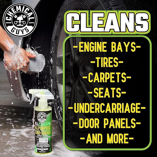 Chemical Guys All Clean+ Citrus All Purpose Cleaner (2 x 16 Fl Oz) – Interior & Exterior Multi-Surface Degreaser & Stain Remover