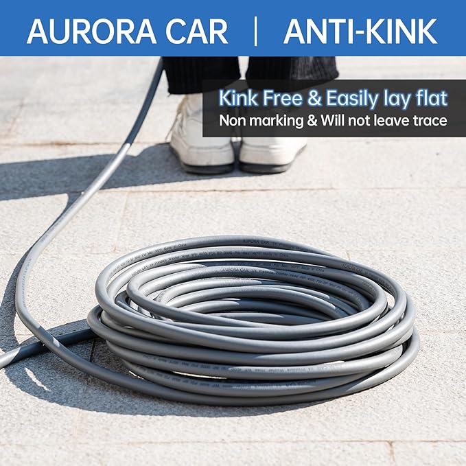 Pressure Washer Hose 50FT 1/4", Kink Resistant Power Washer Hose Compatible with M22 Fittings, Replacement For Most Brand Pressure Washers, 4000 PSI, Grey