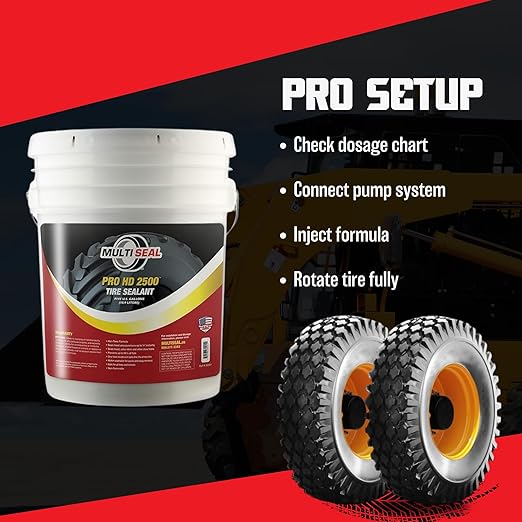 MULTI SEAL PRO HD 2500 - Our Workhorse Industrial Grade Tire Sealant Designed for Heavy Industrial and Agricultural Use, 5-Gallon Pail