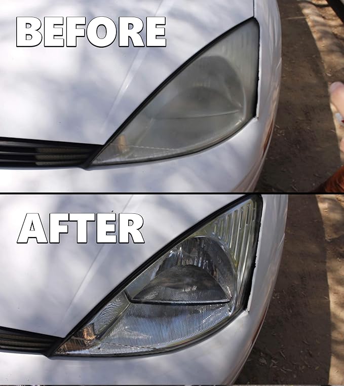 Clear Lights Tech, Headlight Restoration Kit - Headlight Cleaner 3-Wipe System, Restores Clarity, Removes Yellowing & Oxidation, Improves Nighttime Driving Safety, Long Lasting UV Protection.