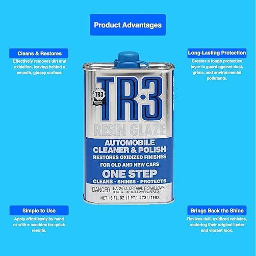 MPD Cobalt Charm TR Three Automobile Resin Glaze Cleaner & Polish - 16oz - Paint Restoration, Car Scratch Remover, Clear Coat Enhancer, Car Finish Protectant (Pack of 1)