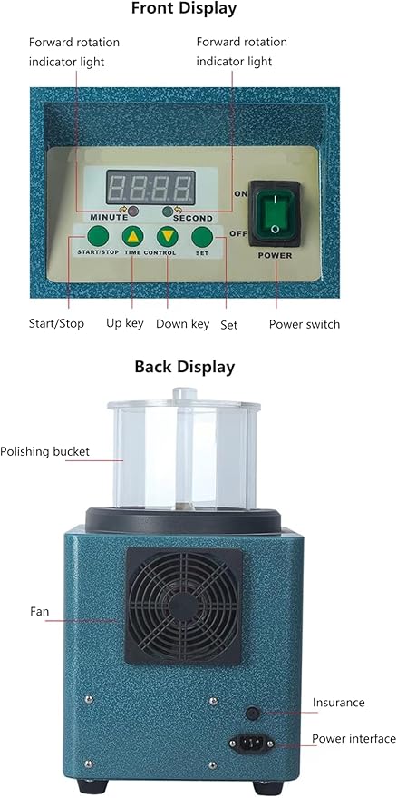550W Magnetic Polishing Machine for Grinding and Polishing Jewelry Hardware, Polishing Amount 1000g