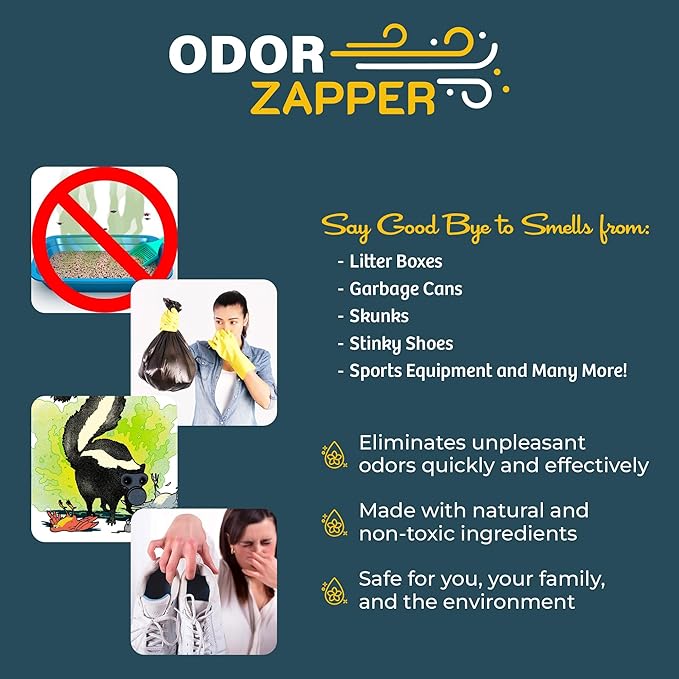Soos Odor Zapper Natural Odor Eliminator Multi-Purpose Odor Removal Spray for Home and Beyond (32.1 oz / 950 ml)