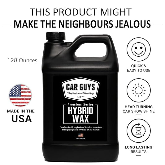 CAR GUYS Hybrid Spray Wax 1 Gallon Refill | Advanced Car Wax | Long Lasting and Easy To Use | Safe on All Surfaces | 1 Gallon (Sprayer Not Included)