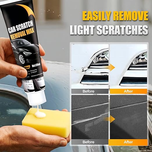 Scratch Remover for Vehicles, 2025 New Car Scratch Repair Paste Car Scratch Remover with Wipe and Sponge, Car Polishing Wax Scratchs Remover Cars Paint Scratchs Repair Kit for Deep Scratches (4)