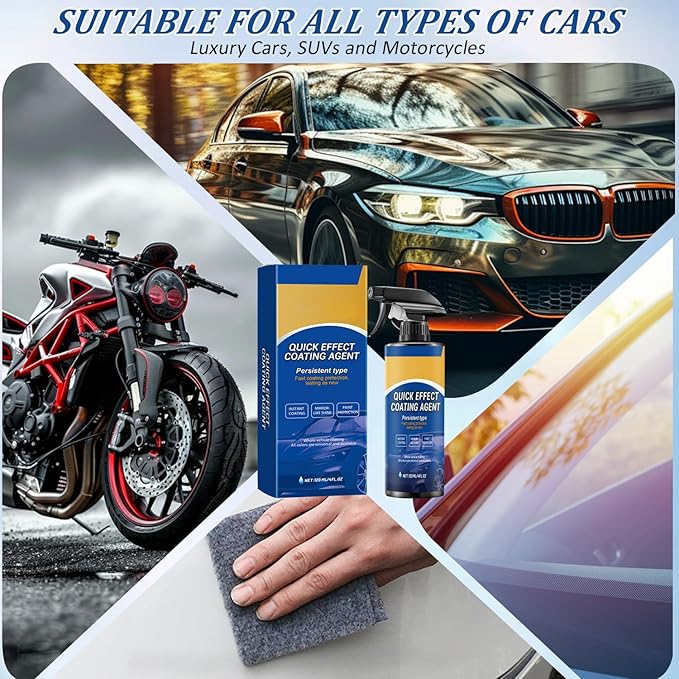 Car Quick-Acting Coating Agent Spray,3 in 1 High Protection Quick Car Coating Spray,Limlex Coating Sprays,Car Scratch Wax Polish Sprays Waterless Wash for Shine & Protection