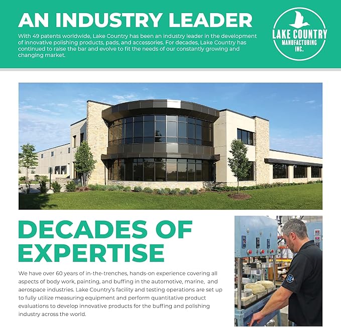 3.5" Lake Country HDO Blue Foam Heavy Polishing Pad (2-Pack) – Premium Heavy Duty Orbital Polishing Pad for Painted Surfaces – Fits 3" Backing Plate