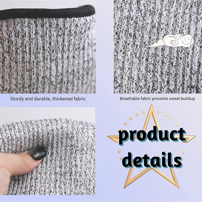 Naturahand 3 Pair Cut Proof Arm Sleeves Thin Skin Protection for Cooking Construction Woodwork Gardening Forearm Guards Men Women