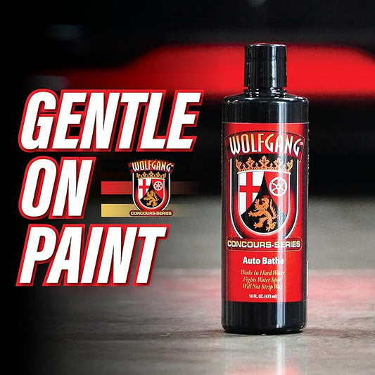 WOLFGANG Auto Bath | Water Spot-Free Car Shampoo | Works with Foam Cannons, Guns & Bucket Washes | Safe for Cars, Trucks, Motorcycles, RVs & More | WG-1000 | 16oz