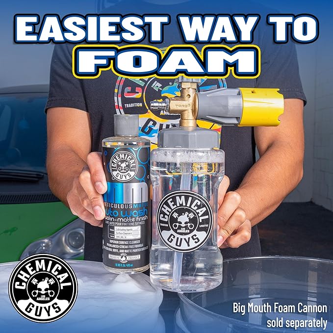 Chemical Guys CWS 995 1602 Meticulous Matte Car Wash Soap (for Foam Cannons, Foam Guns or Bucket Washes) Safe for Satin & Matte Finish Paint, 16 fl oz (2 Pack), Fruity Bubble Gum Scent