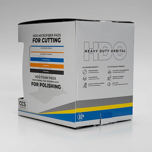 HDO Foam and Microfiber kit (5 Pads, 6.5”)- Complete HDO-CCS line-up in one Box. Cutting, Polishing and Finishing Foams and Also Cutting and Light Cutting Microfiber. Fits 6" Backing Plate.