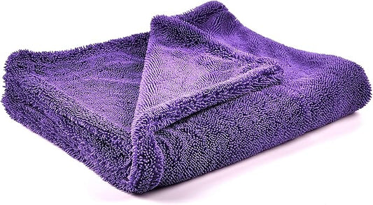 Maxshine 20" x 24" Universal Purple Car Drying Towel – 1200 GSM Rinse-Free Double-Sided Microfiber – Plush, Super Absorbent Towel for Car Wash & Detailing