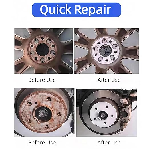 Wheel Hub Resurfacing Kit with 10 Grinding Pads, 1 Car Wash Mitt & 2 Polishing Sponges for Automotive Maintenance, Quick Rust Removal for Lug Studs and Rotors, Fits 1/2” Wrenches or Electric Drill