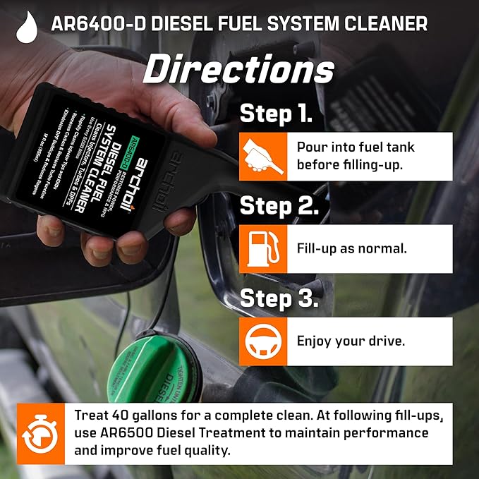 Archoil AR6400-D Diesel Fuel System Cleaner - Cleans Injectors, Turbo, DPF & EGR