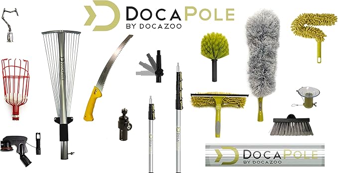 DOCA Car Wash Equipment - Car Wash Mop Attachment - Other Options Include Squeegee, Kit, Mitt, Soft Bristle Brush with or Without Long Handle Extension Pole