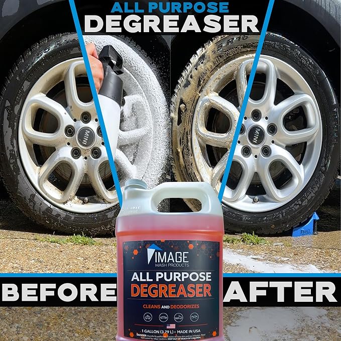 Image Wash Products All Purpose Foaming Degreaser - Works On Interior/Exterior Surfaces - Engine Bay Cleaner/Car Interior Cleaner/Tire Degreaser - Heavy Duty