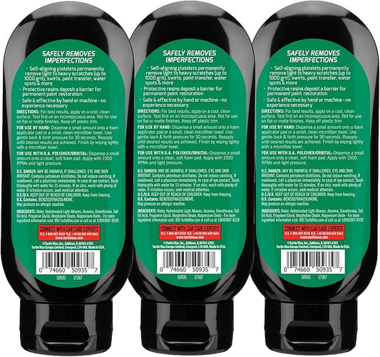 Turtle Wax Scratch Repair and Renew, Car Scratch Remover, Tackles Swirl Marks, Paint Transfer, Headlight Oxidation, Water Spot Remover for Cars, Safe for All Paint Colors, 7oz (Pack of 3)