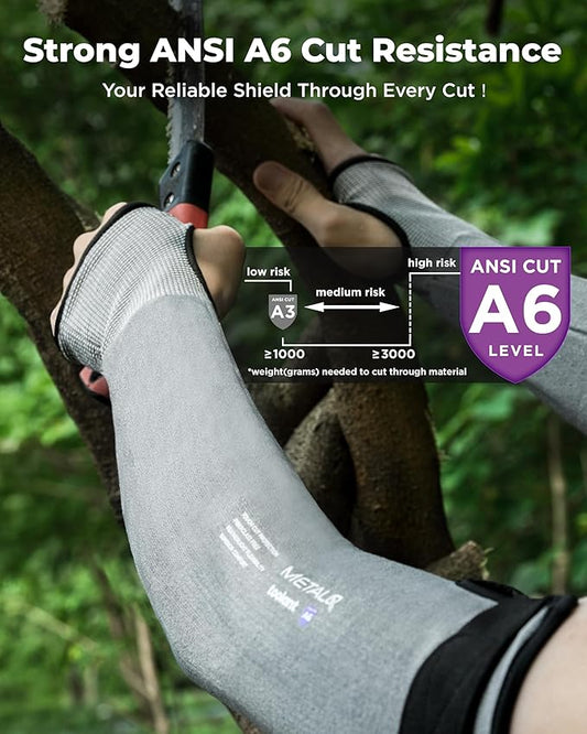 Ultra-Comfort Cut Resistant Sleeves for Thin Skin and Bruising, Cooling Protective Arm Sleeves for Gardening, Farming, Yard
