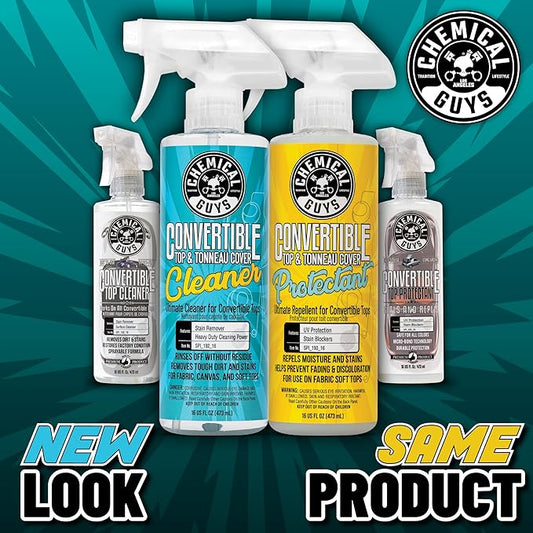 Chemical Guys HOL_995 Ultimate Convertible Top Care Kit With ACC_S95 Long Bristle Horse Hair & 3 Workhorse Microfiber Towels (Works on Vinyl, Fabric, Canvas, Textile, and Synthetic Soft Tops), 6 Items