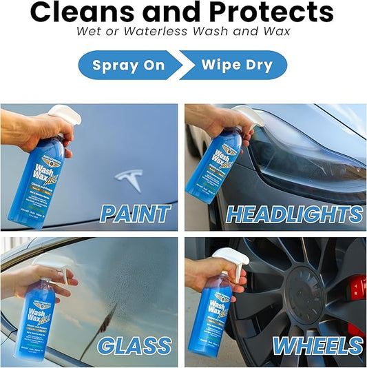 Wet or Waterless Car Wash Wax 5 Gallons Aircraft Quality for your Car, RV, Boat, Motorcycle Anywhere, Anytime, Home, Office, School, Garage, Parking Lots.