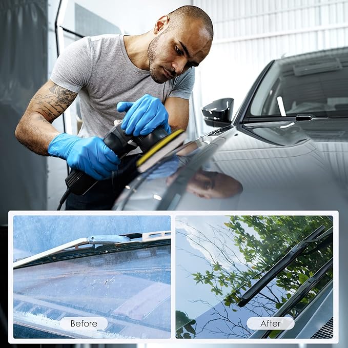 Buffing Polishing Pads, 5Pcs 5.5 Inch Face for 5 Inch Backing Plate Compound Buffing Sponge Pads with Hex Logic Pattern,Cutting Polishing Pad Kit for Car Buffer Polisher,Polishing and Waxing