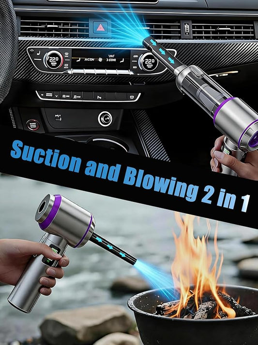 KEVANLY Car Vacuum Portable Cordless,16000Pa Suction Power Handheld Vacuum for Car,Home,Office,Pet Hair Cleaning,with Washable Filter and Replaceable Nozzle, Type-C Charging