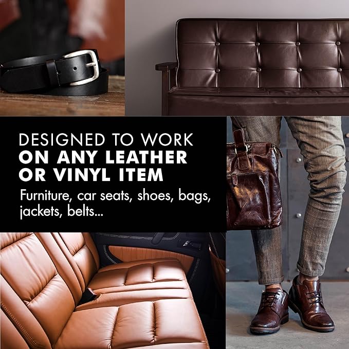 FORTIVO Leather Recoloring Balm, Color Restorer, Scratch Remover, Couch Paint and Repair, Leather Balm for Couches