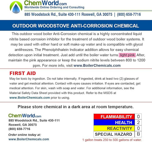 ChemWorld Boiler Rust Inhibitor - 1/2 Gallon - Treats up to 250 Gallons of Water
