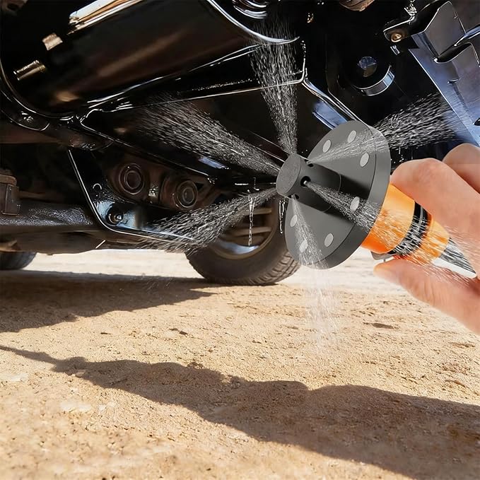 Magnetic Chassis Cleaner Flusher Kit (Includes Wash Mitt) for Standard 0.61â Garden Hose & Pressure Washers, 360° Magnetic Undercarriage Cleaner with 6 Nozzles, for Truck, SUV, Off-Road (3pc)