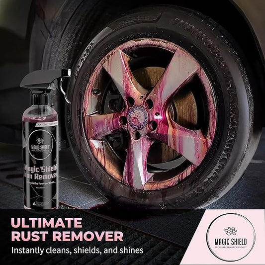 Iron Remover Spray for Cars 68oz – pH-Neutral Iron and Fallout Remover for Car, Motorcycle, RV & Boat | 5-Minute Reaction, Effective on Wheels & Paint | All-In-One Solution