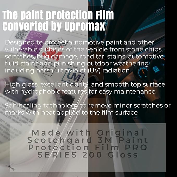 3M-Roll Door Edge Guard Paint Protection Film 0.4" 1" 2" 4" 8" x 240" 5' to 33 Yd, 8mil Impact Areas Scratches Chips Debris Clear Invisible Long-Lasting Resistant UV Gard (1 Inches x 240 Inches)