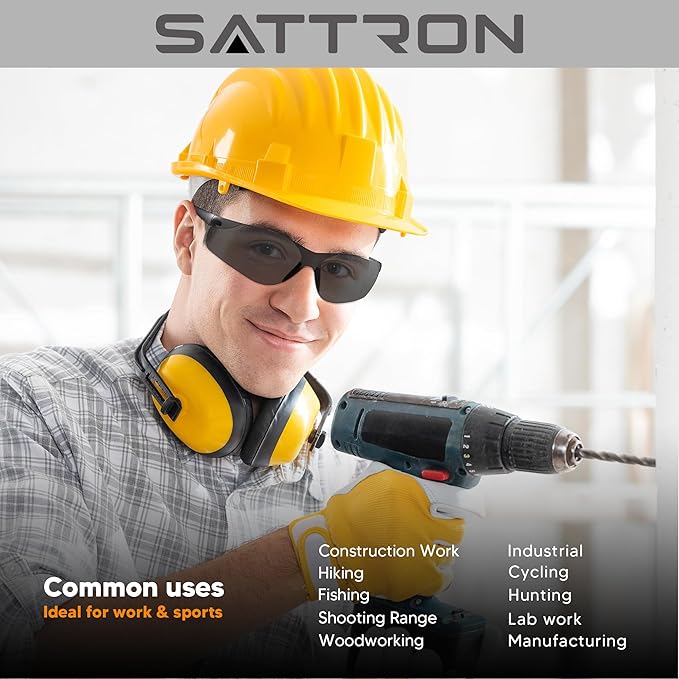 SATTRON Tinted Safety Glasses Bulk 24 Pack, UV Protective Safety Sunglasses for Men Women, ANSI Z87.1 Scratch & Impact Resistant Eye Protection, Ideal for Construction, Shooting, Lab
