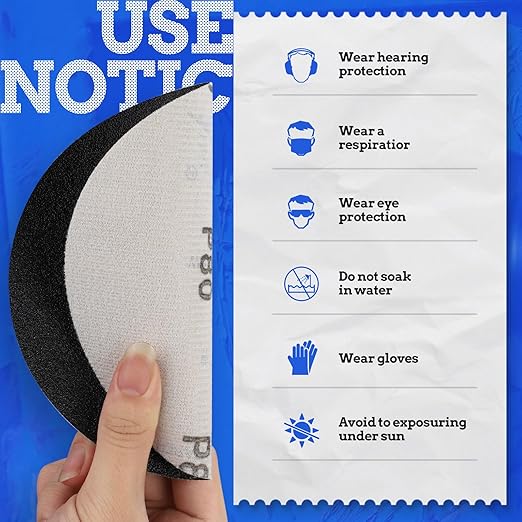 30PCS 6 inch Silicon Carbide Sanding Discs 80 Grit, Wet Dry Orbital Sander Hook and Loop Sandpaper Disc, Best for Metal,Automotive,Wood Polishing
