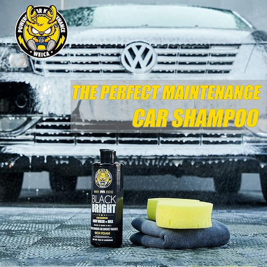 Black Car Shampoo - Deep Gloss Enhancer for Dark Vehicles, pH Safe for PPF/Ceramic Coated Surfaces, 16.9 fl oz