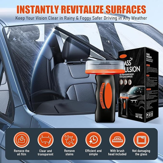 elesysy Car Glass Guard,Car Oil Film Cleaner,Glass Guard Windshield Cleaner &Oil Film Remover For Cars Window, Glas s Emulsion Coating, Crystal Clear View