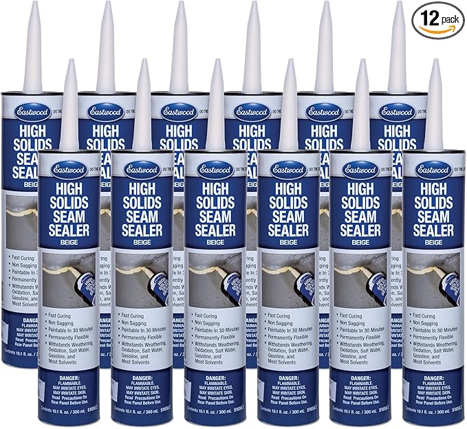 Eastwood Flexible Insulated Waterproof Beige Seam Sealer Cartridge Floor Trunk Fender | 12 Pack
