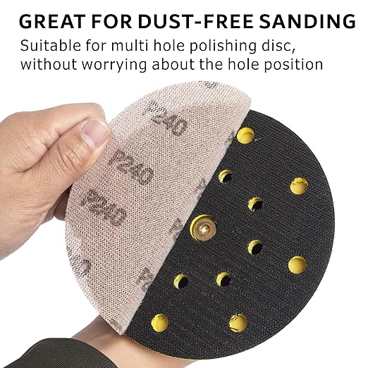 240GRIT 50pcs 5-Inch Mesh Abrasive Sanding Discs Hook & Loop Sandpaper, Dust Free Anti-Blocking Net Sandpaper Sheets for Auto Body, Wood, Drywall, Metal