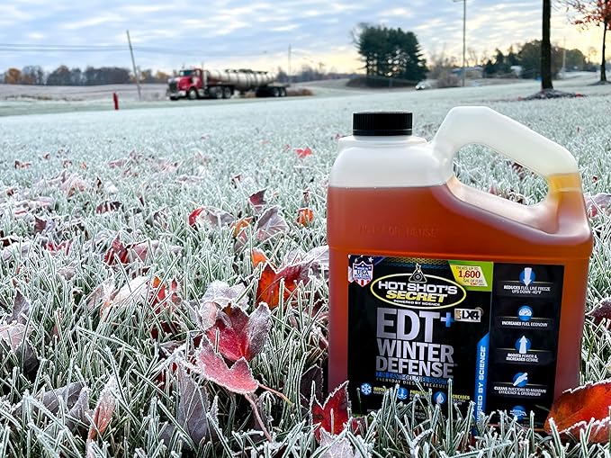 Hot Shot's Secret EDT+ Winter Defense, 7-in-1 Anti-Gel Diesel Fuel Additive – Prevents Gelling, Protects Diesel Fuel System, Diesel Additive Improves Cold Starts, Boosts Cetane, 1 Gallon