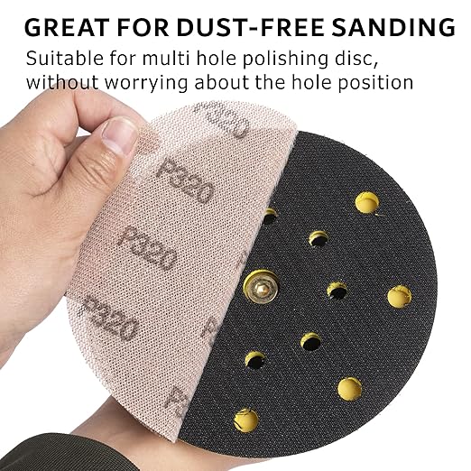 320GRIT 50pcs 5-Inch Mesh Abrasive Sanding Discs Hook & Loop Sandpaper, Dust Free Anti-Blocking Net Sandpaper Sheets for Auto Body, Wood, Drywall, Metal