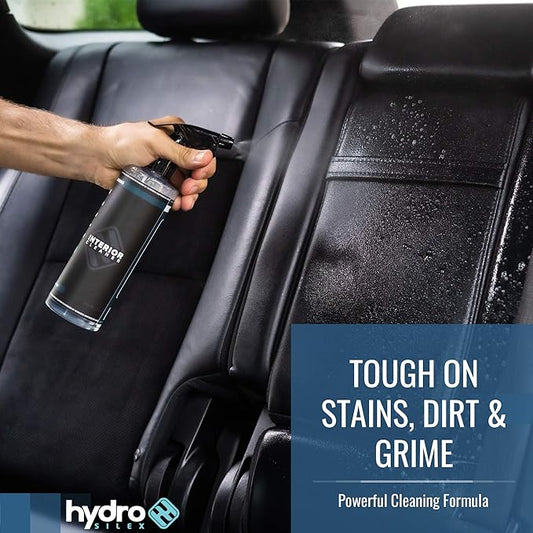 HydroSilex Plastic & Leather Interior Cleaner (16oz) | Safely Deep Cleans Plastic, Leather & Vinyl | Tough on Stains, Dirt & Grime | Dye Free Formula | No Greasy Residue